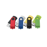 USB impression intégrale finition gomme avec clip métallique coloré couleur noir