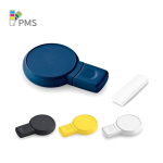 Clé USB impression intégrale de forme circulaire avec finition gomme couleur bleu dans boîte