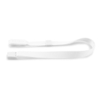 Lanyard USB impression intégrale en polyester avec prise à l'extrémité couleur blanc