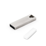 Clé USB impression intégrale aluminium mini couleur chrome satiné couleur argenté brillant dans boîte