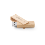 USB impression intégrale en bois d’érable rétractable et pivotant couleur bois
