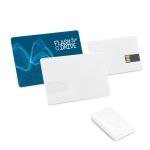 Clé USB impression intégrale au format carte de crédit couleur blanc dans boîte