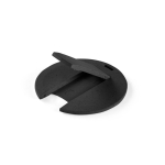 Clé USB ronde impression intégrale en fibre de blé et plastique couleur noir