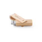Clé USB impression intégrale en bois de bambou ou d’érable pivotante couleur bois