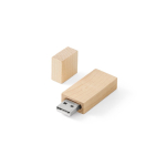 Clé USB pivotante impression intégrale en bois de bambou ou d’érable couleur bois