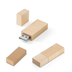 Clé USB pivotante impression intégrale en bois de bambou ou d’érable couleur bois dans boîte