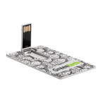 Carte USB écologique impression intégrale en paille de blé extra-plate couleur beige