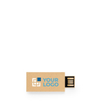 Clé USB écologique impression intégrale en paille de blé carrée couleur naturel vue principale
