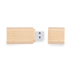 Clé USB impression intégrale avec corps en bambou et capuchon couleur naturel