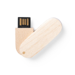 Clé USB pivotante et fine impression intégrale avec corps en bois