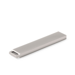 USB plat en métal impression intégrale avec lumière pour logo couleur argenté