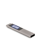 USB plat en métal impression intégrale avec lumière pour logo couleur argenté vue principale