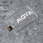 Carte USB impression intégrale transparente recto-verso couleur marron orangé