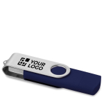 Clé USB impression intégrale avec double connexion USB et Micro USB couleur bleu vue principale