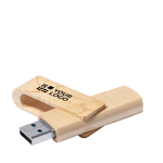 Clé USB pivotante en bois impression intégrale avec USB Type C vue principale