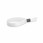 Bracelet cordon en polyester pour sublimation, fermoir de sécurité couleur blanc
