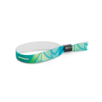 Bracelet cordon en polyester pour sublimation, fermoir de sécurité couleur blanc