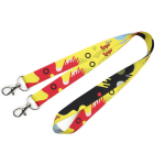 Cordon à double mousqueton pour sublimation, sur mesure, fabriqué UE couleur blanc