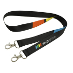 Cordon à double mousqueton pour sublimation, sur mesure, fabriqué UE couleur blanc