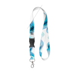 Tour de cou en RPET en couleur, sur mesure, avec boucle, fabriqué UE couleur blanc vue principale