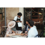 Tablier long ajustable en polycoton 240 g/m² couleur noir deuxième vue d'ambiance 2