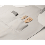 Tablier long ajustable en polycoton 240 g/m² couleur blanc quatrième vue photographique