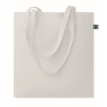 Sac en coton Fairtrade à anses longues, plusieurs coloris 180g/m² couleur blanc deuxième vue