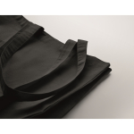 Sac de courses en coton Fairtrade avec soufflet 180 g/m² couleur noir quatrième vue photographique