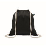 Sac en coton avec fermeture à cordon 180 g/m² couleur noir