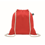 Sac en coton avec fermeture à cordon 180 g/m² couleur rouge