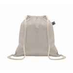 Sac en coton avec fermeture à cordon 180 g/m² couleur gris