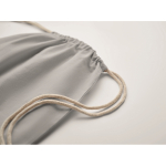 Sac en coton avec fermeture à cordon 180 g/m² couleur gris quatrième vue photographique