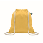 Sac en coton avec fermeture à cordon 180 g/m² couleur jaune