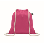 Sac en coton avec fermeture à cordon 180 g/m² couleur fuchsia