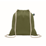 Sac en coton avec fermeture à cordon 180 g/m² couleur vert foncé