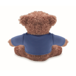 Ours en peluche avec t-shirt coloré personnalisable couleur bleu troisième vue