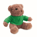 Ours en peluche avec t-shirt coloré personnalisable couleur vert