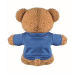 Ours en peluche avec t-shirt à personnaliser couleur bleu troisième vue