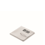 Serviette en microfibre avec sangle élastique 30x50 cm couleur blanc vue avec zone d'impression