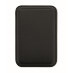 Porte-cartes magnétique en similicuir avec espace pour 3 cartes couleur noir cinquième vue