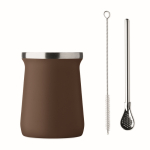 Verre en acier inoxydable spécial pour yerba mate 240 ml couleur marron deuxième vue