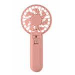 Ventilateur portable et pliable en plastique avec 3 vitesses couleur rose