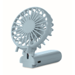 Ventilateur portable et pliable en plastique avec 3 vitesses couleur bleu ciel troisième vue