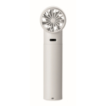 Ventilateur portable à main en plastique avec 5 vitesses couleur blanc septième vue