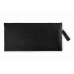 Trousse zippée en polyester RPET 300D couleur noir troisième vue