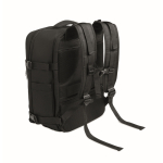 Sac à dos cabine extensible en polyester RPET 600D 15'' couleur noir troisième vue