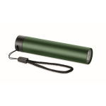 Lampe torche rechargeable en aluminium recyclé de 110 lumens couleur vert foncé