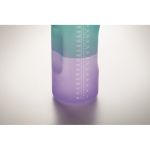 Bouteille en RPET anti-fuites avec paille et bouchon rabattable 2L couleur turquoise quatrième vue photographique