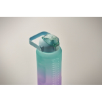 Bouteille en RPET anti-fuites avec paille et bouchon rabattable 2L couleur turquoise cinquième vue photographique
