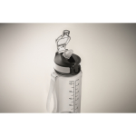 Bouteille en RPET anti-goutte avec paille et couvercle rabattable 700 ml couleur transparent quatrième vue photographique